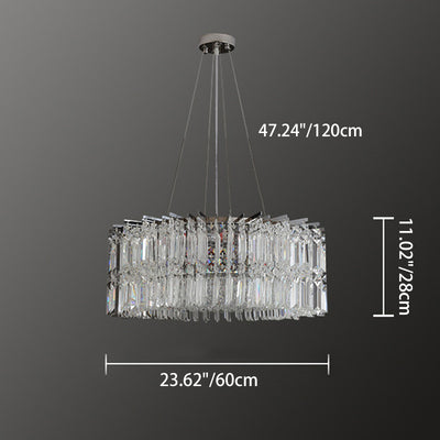 Modern Luxury Iron Crystal Round 10/12/14 Light Chandelier For Bedroom