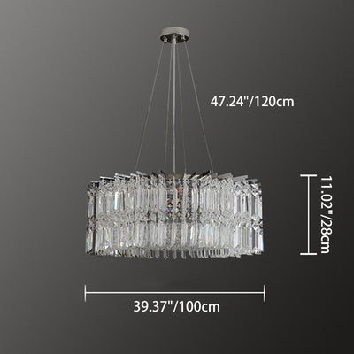 Modern Luxury Iron Crystal Round 10/12/14 Light Chandelier For Bedroom