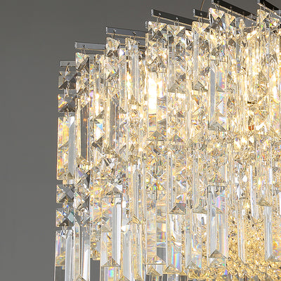 Modern Luxury Iron Crystal Round 10/12/14 Light Chandelier For Bedroom