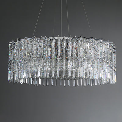 Modern Luxury Iron Crystal Round 10/12/14 Light Chandelier For Bedroom