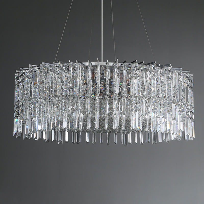 Modern Luxury Iron Crystal Round 10/12/14 Light Chandelier For Bedroom