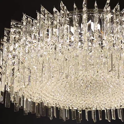Modern Luxury Iron Crystal Round 10/12/14 Light Chandelier For Bedroom