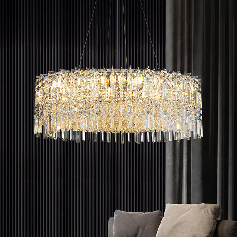 Modern Luxury Iron Crystal Round 10/12/14 Light Chandelier For Bedroom