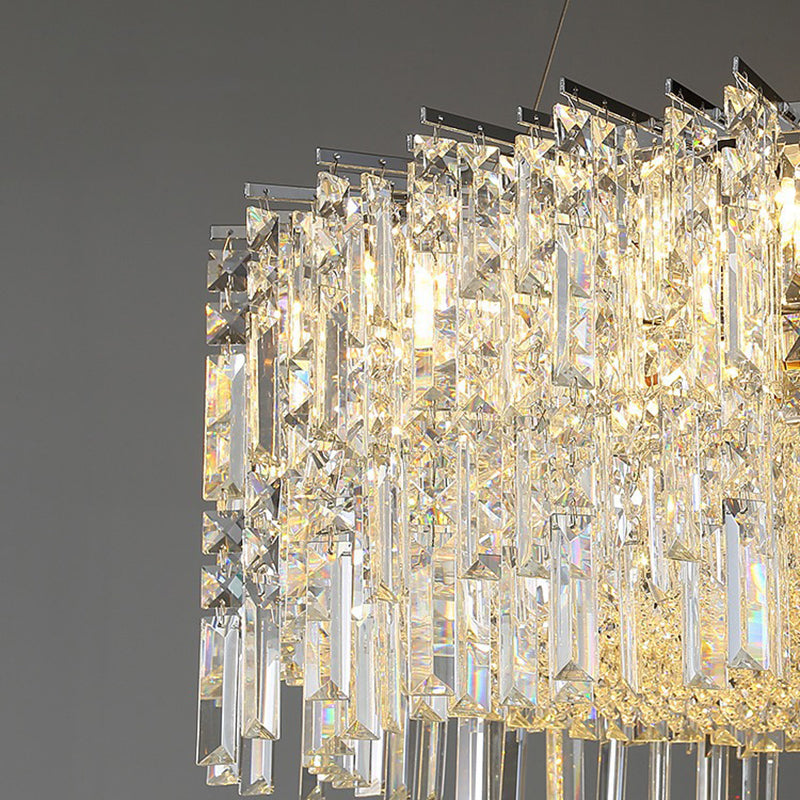 Modern Luxury Iron Crystal Round 10/12/14 Light Chandelier For Bedroom