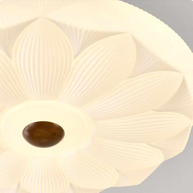 Plafonnier semi-encastré rond en fer rétro contemporain avec motif en PVC et LED pour chambre 