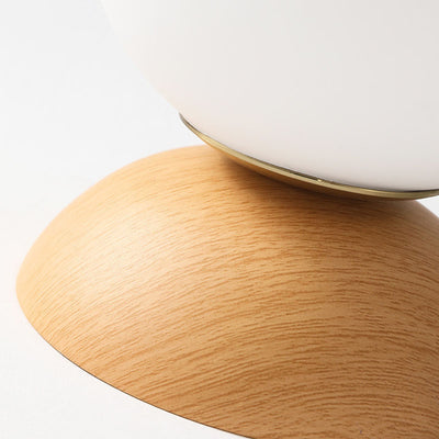 Traditional Japanese Iron Wood Glass Round 1-Light Semi-Flush Mount Ceiling Light For Hallway