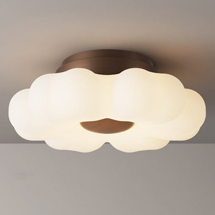 Lámpara de techo semiempotrada LED de hierro PE tradicional francés para dormitorio 