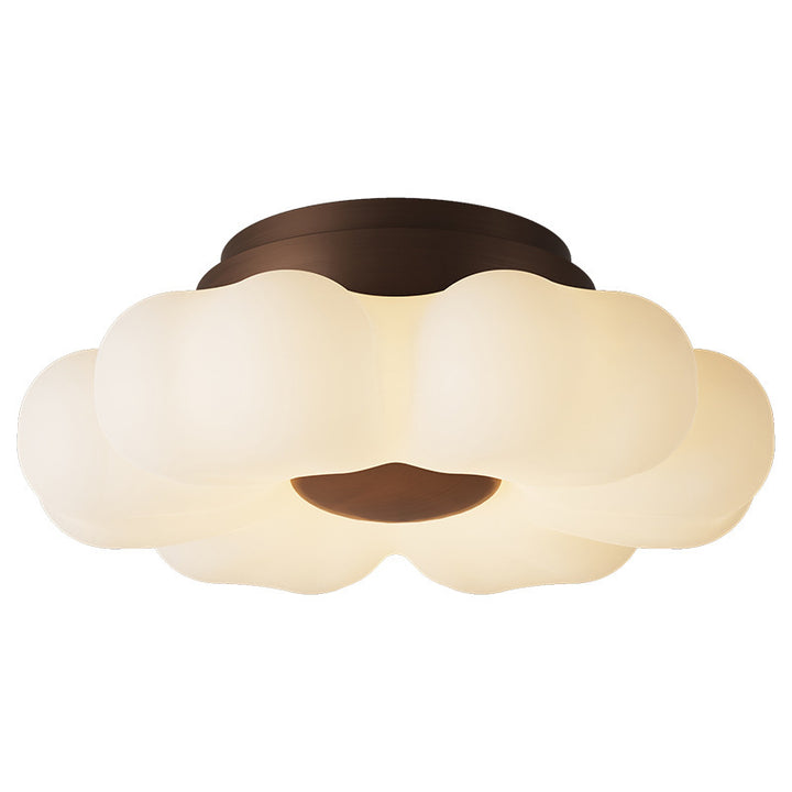 Lámpara de techo semiempotrada LED de hierro PE tradicional francés para dormitorio 