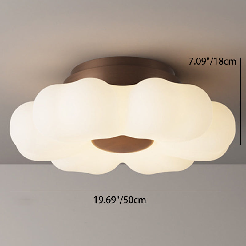 Lámpara de techo semiempotrada LED de hierro PE tradicional francés para dormitorio 