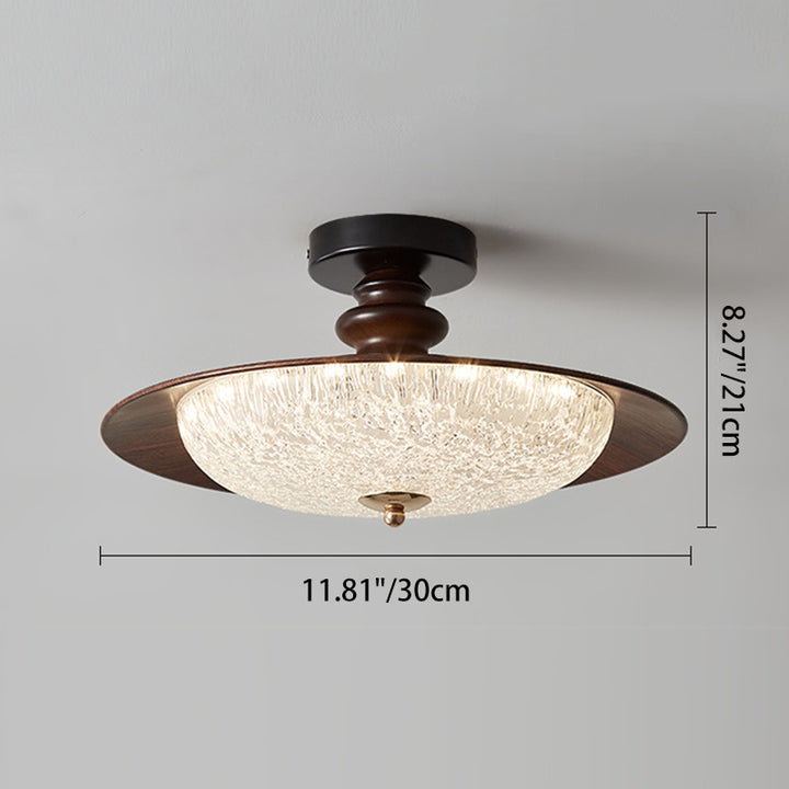 Luz de techo empotrada LED redonda de acrílico de hierro francés tradicional para dormitorio 