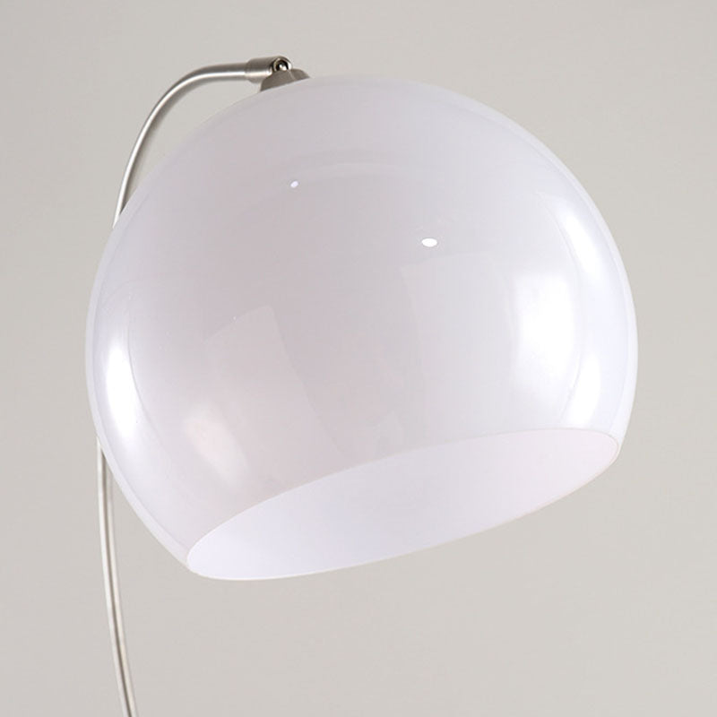 Modern Minimalist Marble Acrylic Stainless Steel Fishing Round 1-Light Standing Floor Lamp For Living Room