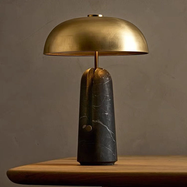 Lampe de table 1 lumière en marbre travertin en fer japonais traditionnel pour chambre 