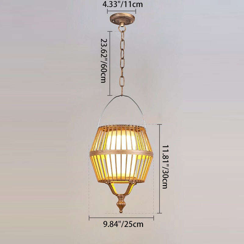 Contemporary Industrial Waterproof Solar Aluminum Glass Lantern Round LED Pendant Light For Outdoor Patio