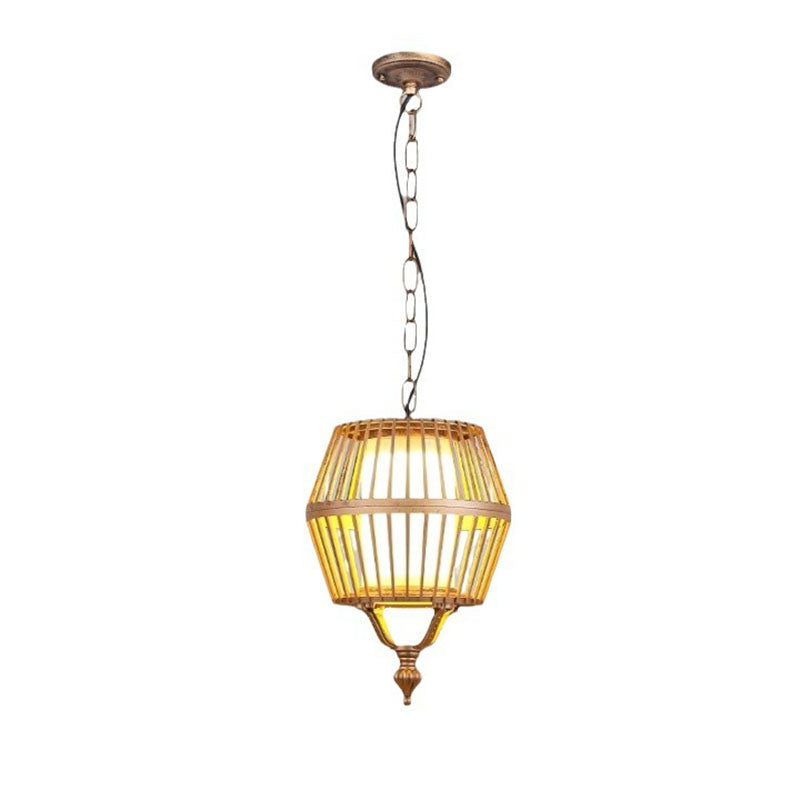 Contemporary Industrial Waterproof Solar Aluminum Glass Lantern Round LED Pendant Light For Outdoor Patio
