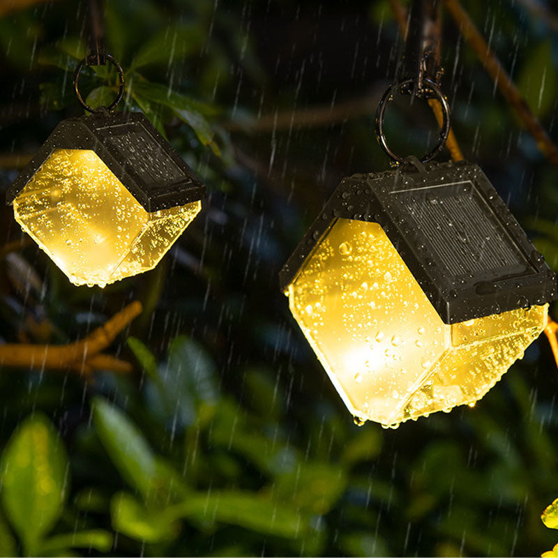 Modern Art Deco Waterproof Solar ABS PC Metal Square Wall-mounted And Portable Light-Controlled Sensing LED Wall Sconce Lamp For Garden