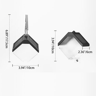 Modern Art Deco Waterproof Solar ABS PC Metal Square Wall-mounted And Portable Light-Controlled Sensing LED Wall Sconce Lamp For Garden