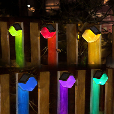 Modern Art Deco Waterproof Solar ABS PC Metal Square Wall-mounted And Portable Light-Controlled Sensing LED Wall Sconce Lamp For Garden