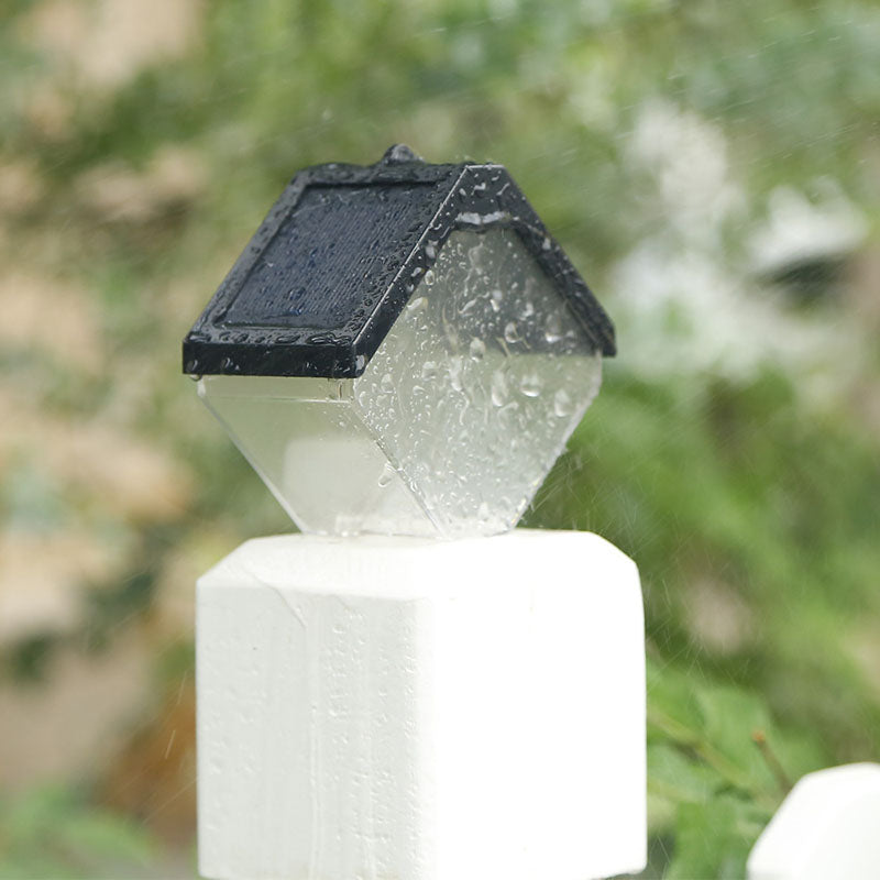 Modern Art Deco Waterproof Solar ABS PC Metal Square Wall-mounted And Portable Light-Controlled Sensing LED Wall Sconce Lamp For Garden