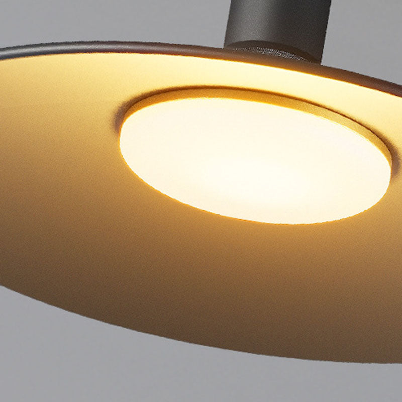 Contemporary Industrial Waterproof Aluminum Glass Round LED Semi-Flush Mount Ceiling Light For Outdoor Patio