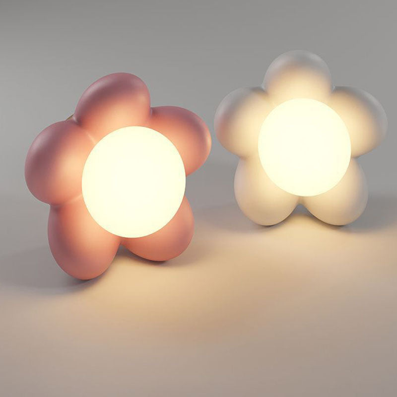 Contemporary Scandinavian Resin Wood Flower 1-Light Pendant Light For Dining Room