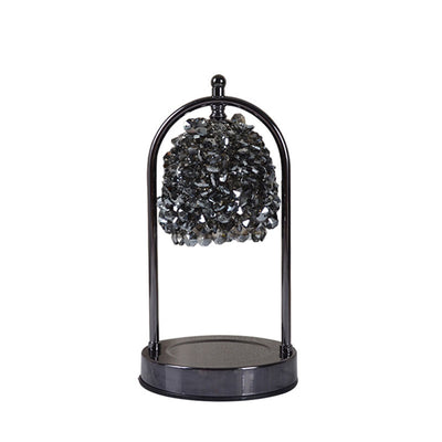 Modern Art Deco Iron Crystal Round 1-Light Melting Wax Table Lamp For Bedroom