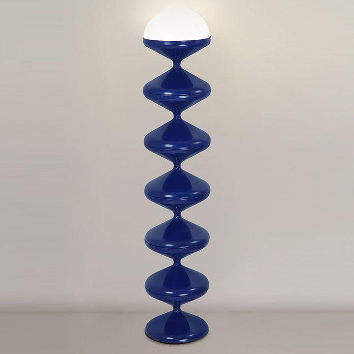 Zeitgenössische skandinavische Eisen-Acryl-Creme-Runde 1-Licht Stehlampe für das Schlafzimmer 