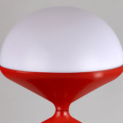 Contemporary Scandinavian Iron Acrylic Cream Round 1-Light Standing Floor Lamp For Bedroom