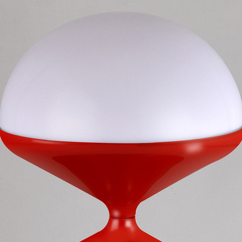 Contemporary Scandinavian Iron Acrylic Cream Round 1-Light Standing Floor Lamp For Bedroom