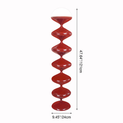 Contemporary Scandinavian Iron Acrylic Cream Round 1-Light Standing Floor Lamp For Bedroom