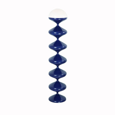 Contemporary Scandinavian Iron Acrylic Cream Round 1-Light Standing Floor Lamp For Bedroom
