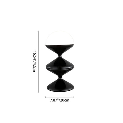 Contemporary Scandinavian Iron Acrylic Cream Round 1-Light Table Lamp For Bedroom