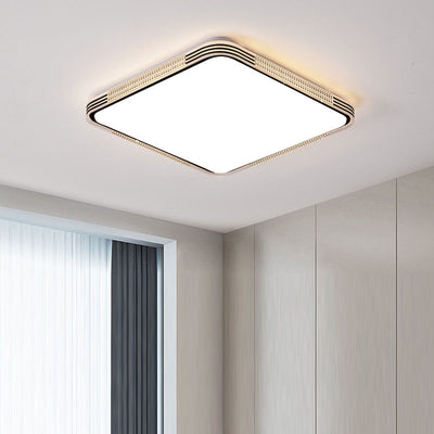 Modern Minimalist Metal Acrylic Round Square LED Flush Mount Ceiling Light For Living Room