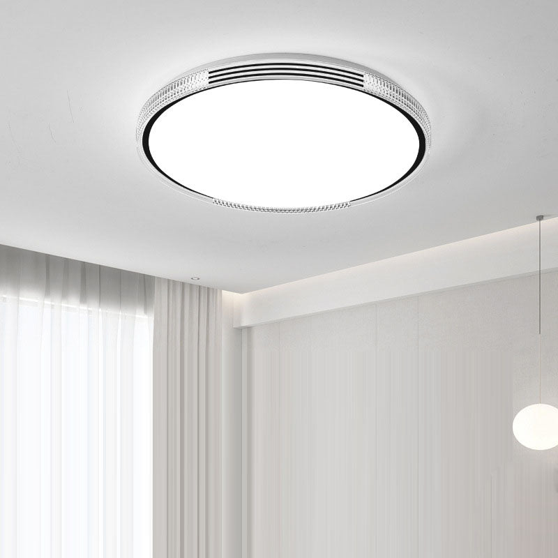 Modern Minimalist Metal Acrylic Round Square LED Flush Mount Ceiling Light For Living Room
