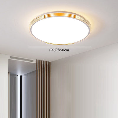 Modern Minimalist Metal Acrylic Round Square LED Flush Mount Ceiling Light For Living Room