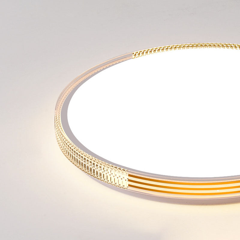 Modern Minimalist Metal Acrylic Round Square LED Flush Mount Ceiling Light For Living Room