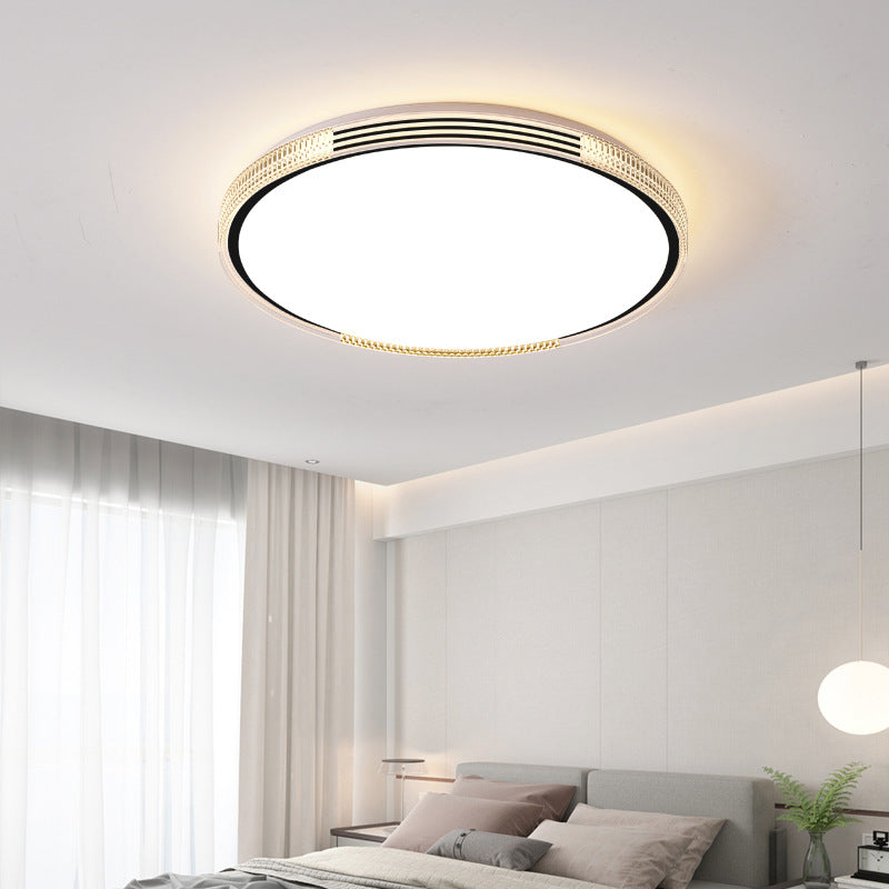 Modern Minimalist Metal Acrylic Round Square LED Flush Mount Ceiling Light For Living Room