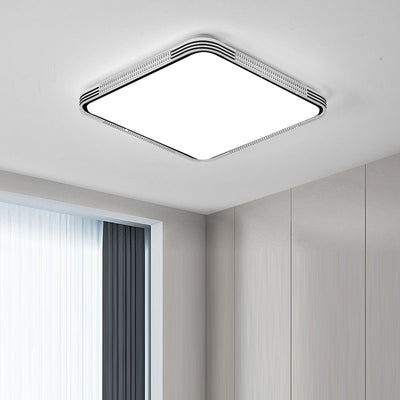 Modern Minimalist Metal Acrylic Round Square LED Flush Mount Ceiling Light For Living Room