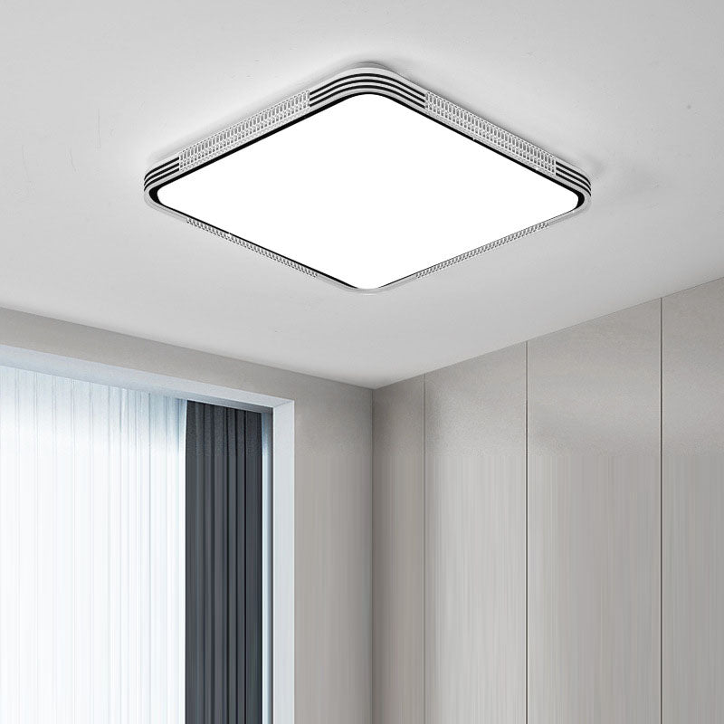 Modern Minimalist Metal Acrylic Round Square LED Flush Mount Ceiling Light For Living Room