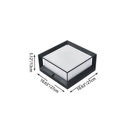 Modern Art Deco Waterproof Aluminum Glass Square 1/2 Light Landscape Lighting Outdoor Light For Outdoor Patio