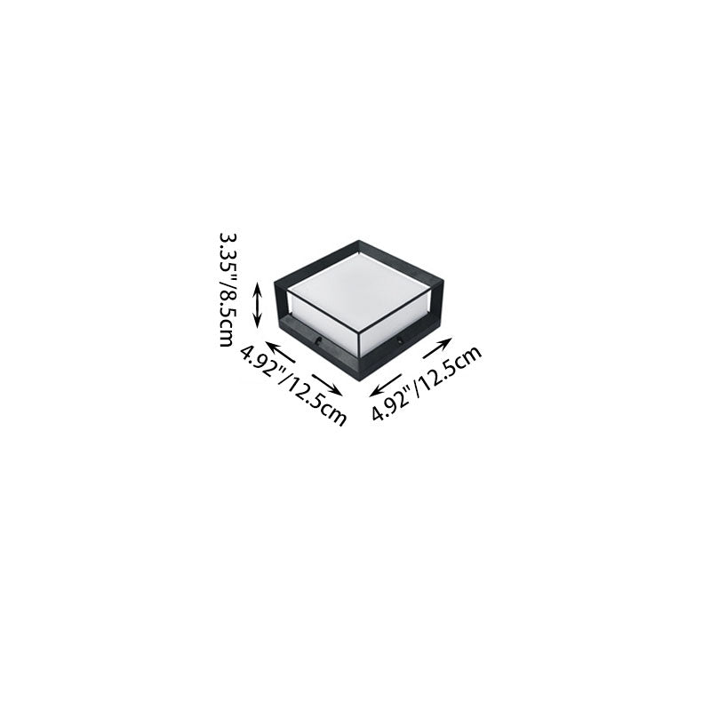 Modern Art Deco Waterproof Aluminum Glass Square 1/2 Light Landscape Lighting Outdoor Light For Outdoor Patio