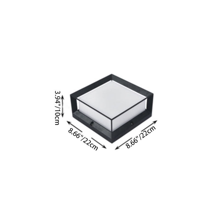 Modern Art Deco Waterproof Aluminum Glass Square 1/2 Light Landscape Lighting Outdoor Light For Outdoor Patio