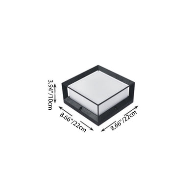 Modern Art Deco Waterproof Aluminum Glass Square 1/2 Light Landscape Lighting Outdoor Light For Outdoor Patio