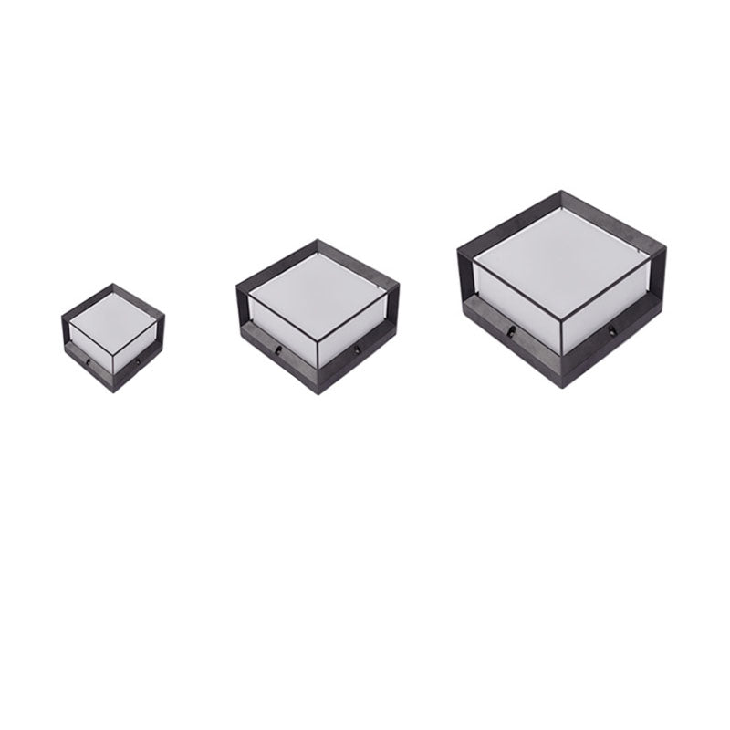 Modern Art Deco Waterproof Aluminum Glass Square 1/2 Light Landscape Lighting Outdoor Light For Outdoor Patio