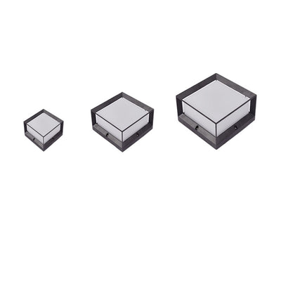 Modern Art Deco Waterproof Aluminum Glass Square 1/2 Light Landscape Lighting Outdoor Light For Outdoor Patio