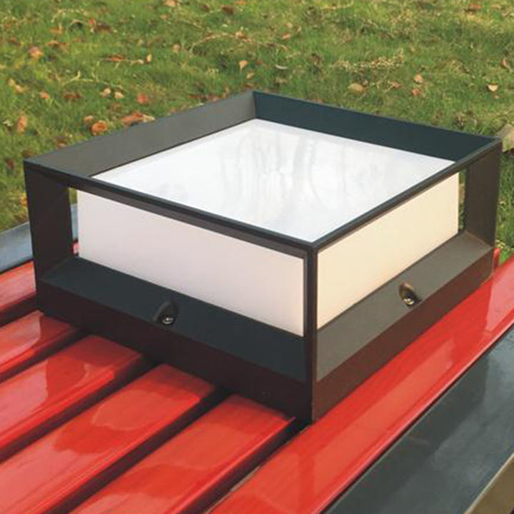 Modern Art Deco Waterproof Aluminum Glass Square 1/2 Light Landscape Lighting Outdoor Light For Outdoor Patio
