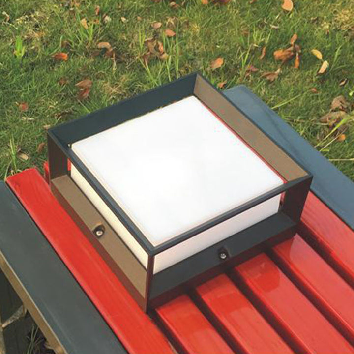 Modern Art Deco Waterproof Aluminum Glass Square 1/2 Light Landscape Lighting Outdoor Light For Outdoor Patio