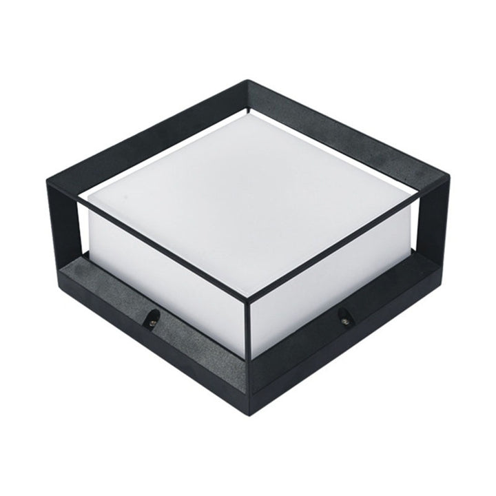 Modern Art Deco Waterproof Aluminum Glass Square 1/2 Light Landscape Lighting Outdoor Light For Outdoor Patio