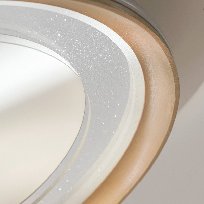 Modern Luxury Aluminum Acrylic Iron Round LED Flush Mount Ceiling Light For Living Room
