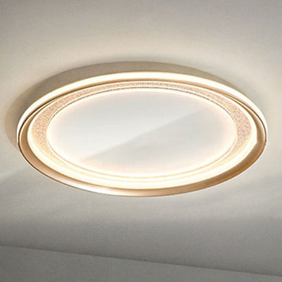 Modern Luxury Aluminum Acrylic Iron Round LED Flush Mount Ceiling Light For Living Room