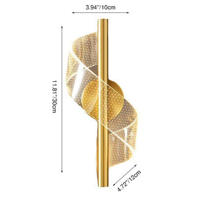 Contemporary Scandinavian Iron Acrylic Linear LED Wall Sconce Lamp For Bedroom